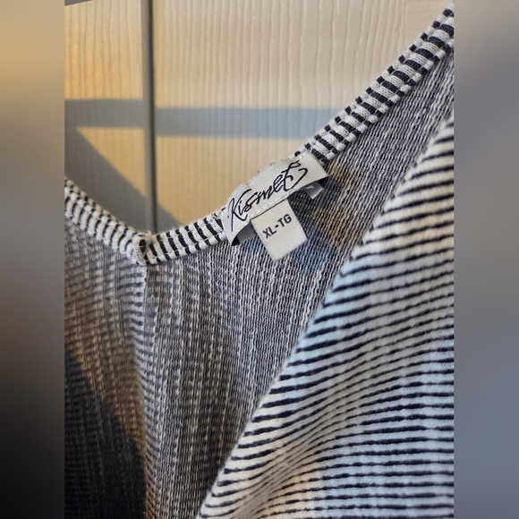 Kismet Blue-Gray Striped Mini Dress - Picture 3 of 7